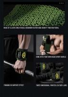 Pulseras de Soporte Elástico y Transpirable para Gimnasio Intenso Pareja Ajustable Estilizada para Levantamiento de Peso y Mancuernas - details 2