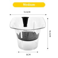 Maceta de plástico transparente para plantas con riego automático, cuadrado, nuevo diseño, para jardín - details 8