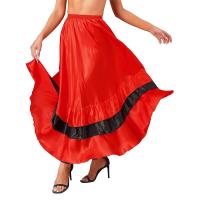Falda doble Paso español para mujer, ropa de salón, Flamenco, baile latino, Tango, volantes escalonados, dobladillo ancho - details 2
