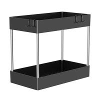 Organizador Colgante Para Baño y Cocina con Ganchos y Cestas Deslizantes Ecológicas - details 10