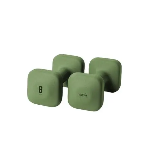 WeGym SafeGrip Mancuernas, Antideslizantes, Antivuelco, Asas Gruesas, Pesas Libres, Mancuernas Cuadradas para Entrenamientos Seguros en Casa, - 1