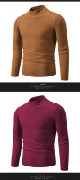 Suéter Casual de Hombre Primavera Moda Básica Sólida Cuello Mock Ajustado Comodidad Tejido de Otoño para Mujeres Material Exterior Viscosa - details 14