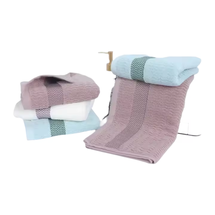 Juego De 2 Toallas De Algodón Grueso Y Absorbente Para Rostro Toallas De Secado Rápido Para Baño Y Hogar 100% Algodón Puro - 1