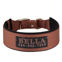 Collar ancho personalizado perros, collares acolchados nailon identificación mascotas, collar nombre de con estampado gratuito - details 8