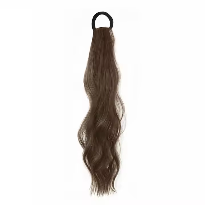 Accesorios para el cabello Natural suave, peluca de cola de caballo ondulada sintética para mujer, cola de caballo rizada larga, peluca de Cosplay Lolita, fibra resistente al calor - 1