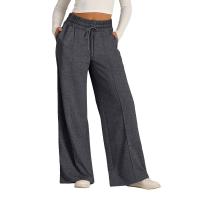 High Waisted Wide Leg Sweatpants Para Mujer Pantalones De Yoga Casuales Jogger De Cintura Baja Estilo Casual Cotton Ankle-Length - details 3