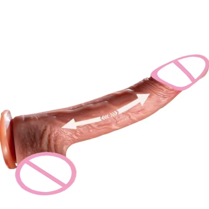 Consolador de empuje, juguetes vibradores para mujeres, pene realista, doble penetración, masturbación Anal, sexo para adultos hine 18 - 1