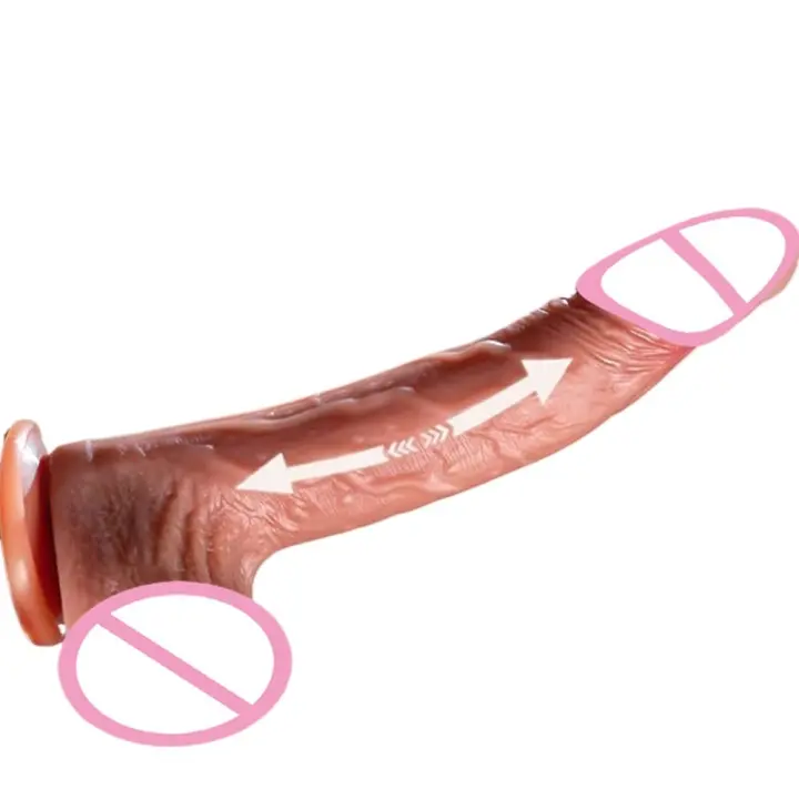 Consolador de empuje, juguetes vibradores para mujeres, pene realista, doble penetración, masturbación Anal, sexo para adultos hine 18 - 1