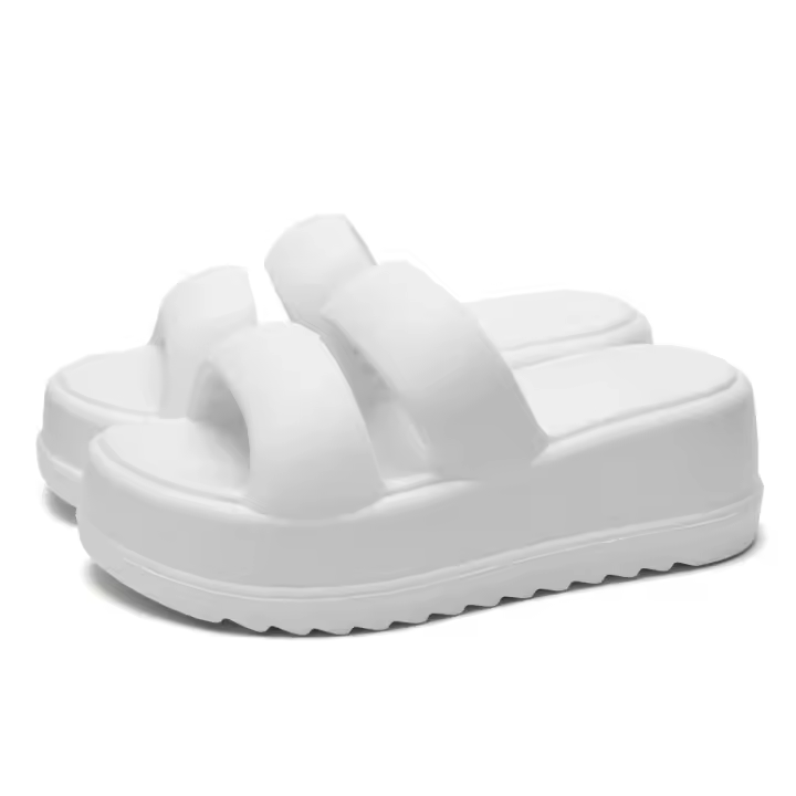 Nuevas chanclas de EVA para mujer, zapatillas frías de suela gruesa, ropa de verano que aumenta las zapatillas de playa de suela blanda - 1
