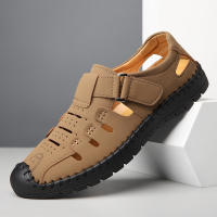 Sandalias de cuero suave para hombre, nuevo estilo, para exteriores, para conducir, zapatos de papá para hombre, zapatos de verano a la moda con agujeros - details 10