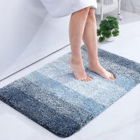 Alfombrilla absorbente para baño con degradado de colores simples, alfombrilla para puerta de dormitorio, alfombrilla para baño y cocina, alfombra impermeable antideslizante - details 2