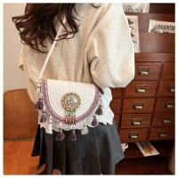 Bolsos Tejidos a Mano Nuevos Bolsos de Paja de Verano Estilo Étnico con Flecos - details 25