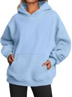 Sudaderas con capucha para mujer, corte holgado con bolsillo gris, ropa de diseñador coreano de los años 2000 - details 5