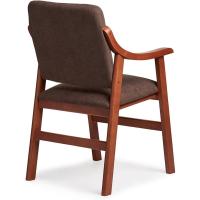 Silla de Comedor de Madera de Cerezo Antimanchas, Espalda Recta, Tamaño 86x54x54 cm, Marrón - details 7