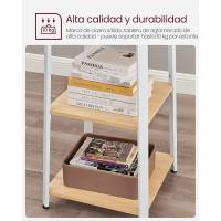 8 ganchos dobles4 estantespercheromarco metalpara chaquetasbolsospasillodormitorioroble y blanco LCR080W09 - details 6