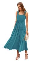 2025 vestido largo sin espalda cansado y suave informal de verano para mujer, vestido estilo chaleco - details 2
