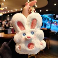 Lindo muñeco conejo llavero peluche juguete adornos coche llavero colgante regalo - details 8