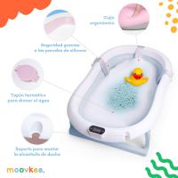 Bañera Plegable para Bebé de 80cm con Soporte Bañera de Bebé con Termómetro - details 16