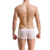 Ropa interior sexy para hombre Mini bóxer de seda de hielo Bragas ultrafinas transparentes Transparente Calzoncillos Homme Cuecas - details 10