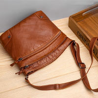 Bolso de Hombro de Cuero PU Suave para Mujer Estilo Retro Bolso Bandolera de Doble Cremallera Gran Capacidad Bolso Diario - details 7