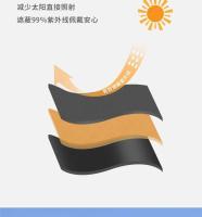 Visera anti ultravioleta tejida de paja para mujer Summer Sun con pegamento negro grande junto al mar, sombrero para el sol transpirable - details 6