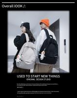 Mochila de viaje de gran capacidad para hombre, bolso escolar informal para mujer, estilo japonés, mochila para estudiantes de secundaria - details 1