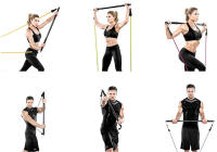 Barra de entrenamiento, conjunto de bandas de resistencia para Fitness, Pilates, Yoga, cuerda de tracción, expansor de entrenamiento, equipo de gimnasio para culturismo en casa - details 8