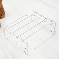 Conjunto de Parrilla para exteriores con Pinchos,Rejilla para Freidora de Aire Cuadrada,Soporte para Barbacoa de Acero Inoxidable - details 13