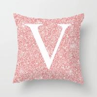 Cojín de sofá rosa con letras ostentosas, almohada con respaldo central, 45x45cm - details 25