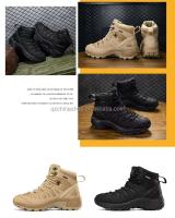 Nuevas llegadas zapatos deportivos de escalada tácticos para hombres para senderismo al aire libre y seguridad en el trabajo botas de desierto de otoño estilo de combate - details 1
