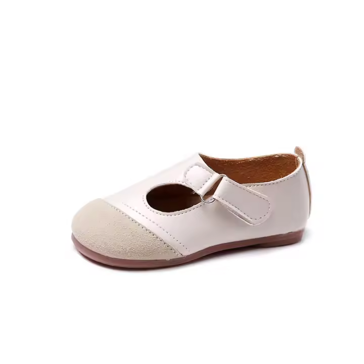 Zapatos planos transpirables de suela blanda de princesa de cuero para niña, informales, estilo coreano, primavera, 2024 - 1