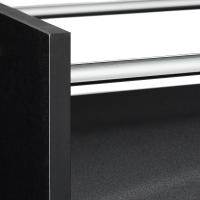 relaxdays Botellero Grande para 22 Botellas Vino, Mueble Bar, De Pie, Tablero Aglomerado, 1 Ud, 96x63x35 cm, Negro, Fibras - details 8