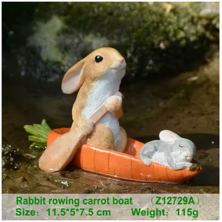 Colección Diario de Pascua para el hogar, figuritas de cubo en Miniatura, Adornos de Mesa, Jardín de hadas, Acción de Gracias - 1