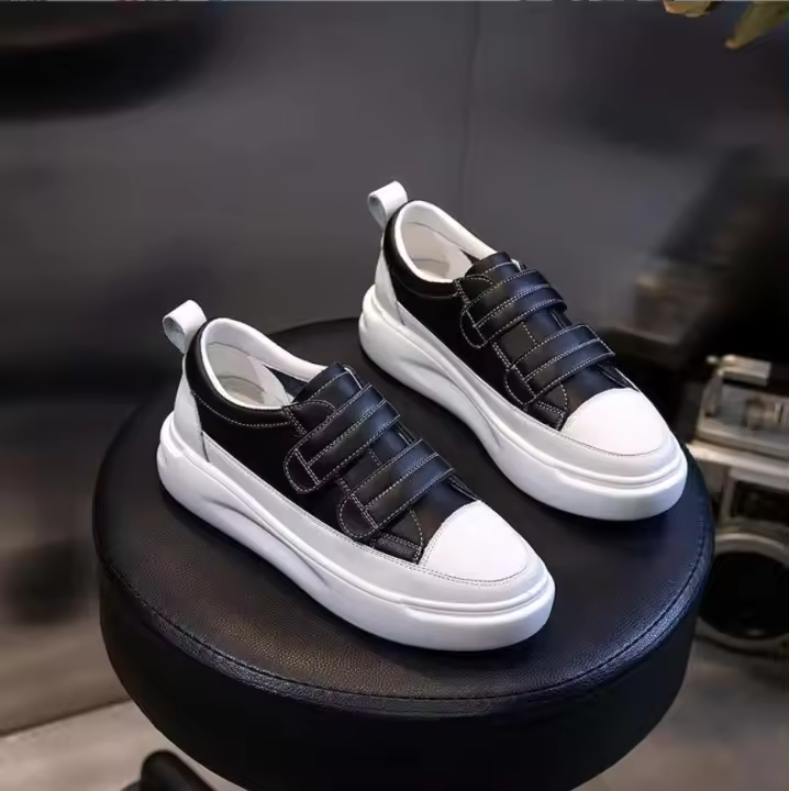 Nuevos zapatos de mujer de fondo plano informales de cuero de suela gruesa - 1