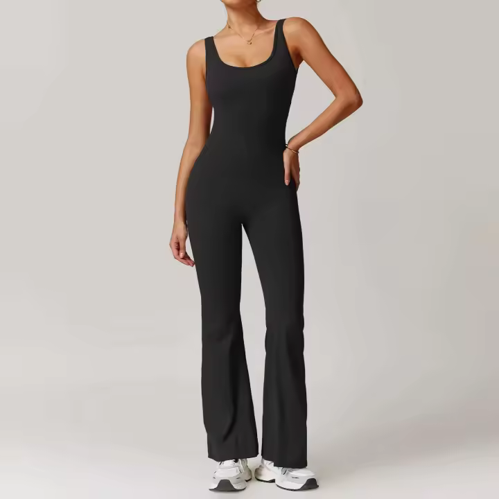 Conjunto de Yoga Ouwu Mono Deportivo para Mujeres Ropa de Gimnasio de Bolso Trasero Moda Deportiva - 1