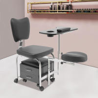 Silla de Manicura de Belleza Rotativa Mueble de Masaje SPA con Escritorio de Uñas Giratorio - details 0
