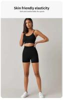 Nuevo Pantalones cortos Fiess ajustados para mujer, pantalones deportivos transpirables para ciclismo y Yoga, cintura alta, sin líneas incómodas - details 6