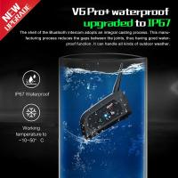 Moto walkie-talkie Casco de moto Auricular Bluetooth 5.1 6 conductores 800 metros comunicador impermeable - details 4