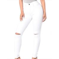 Moda Mujer Jeans de Mezclilla Primavera 2025 Pantalones de Lápiz de Cintura Alta Rotos - details 1