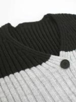 Abrigo tipo cárdigan largo estilo bohemio a rayas con mangas tipo suéter para mujer - details 5