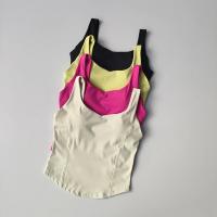Sujetador deportivo de alta resistencia para mujer Camiseta sin mangas desnuda de yoga de alta elasticidad para uso externo - details 10