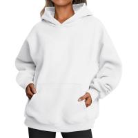 Sudaderas con capucha para mujer, corte holgado con bolsillo gris, ropa de diseñador coreano de los años 2000 - details 8