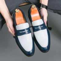 Talla puntiaguda 38-48, zapatos de vestir informales, antideslizantes, transpirables y de cuero a la moda para hombre, zapatos informales tipo penny - details 7