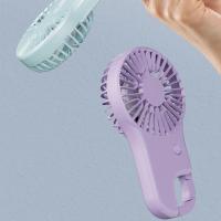 Mini ventilador portátil de mano, 3 engranajes, gancho para montañismo, pequeño ventilador eléctrico, ventilador de escritorio recargable de bajo ruido - details 2