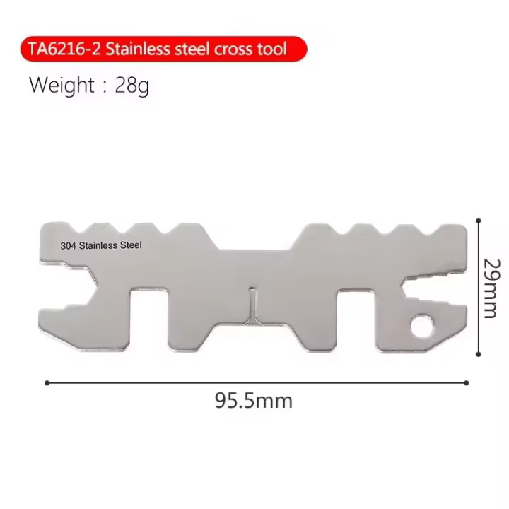 Tiartisan - Estufas de alcohol plegables de titanio/acero inoxidable, mini soporte cruzado portátil ultraligero para exteriores - 1