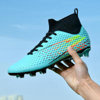 Botas de fútbol profesionales para hombre, zapatos de fútbol de Punta larga, zapatos de fútbol de tobillo alto para exteriores, zapatos de entrenamiento para niños - details 11