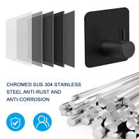 Ganchos para toallas de acero inoxidable, ganchos de pared cuadrados autoadhesivos, soporte dispensador de papel higiénico, ganchos para abrigos de pared, organizador de cocina y baño, 4 Uds. - details 3