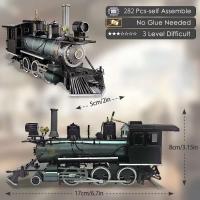 Piececool-Kits de construcción de modelos, rompecabezas de locomotora Mogul, rompecabezas de Metal 3D, juguetes creativos para adolescentes, regalos de cumpleaños - details 1