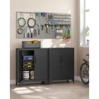 Archivador de Oficina, Armario Multifuncional, 2 Puertas, con Cerradura, Almacenamiento de Acero, para Sala de Estar, Gris Mate OMC013G01 - details 10