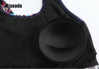 Boyleg bañador de una pieza para mujer, traje de baño azul marino, Racerback, resistente al cloro, atletismo - details 6